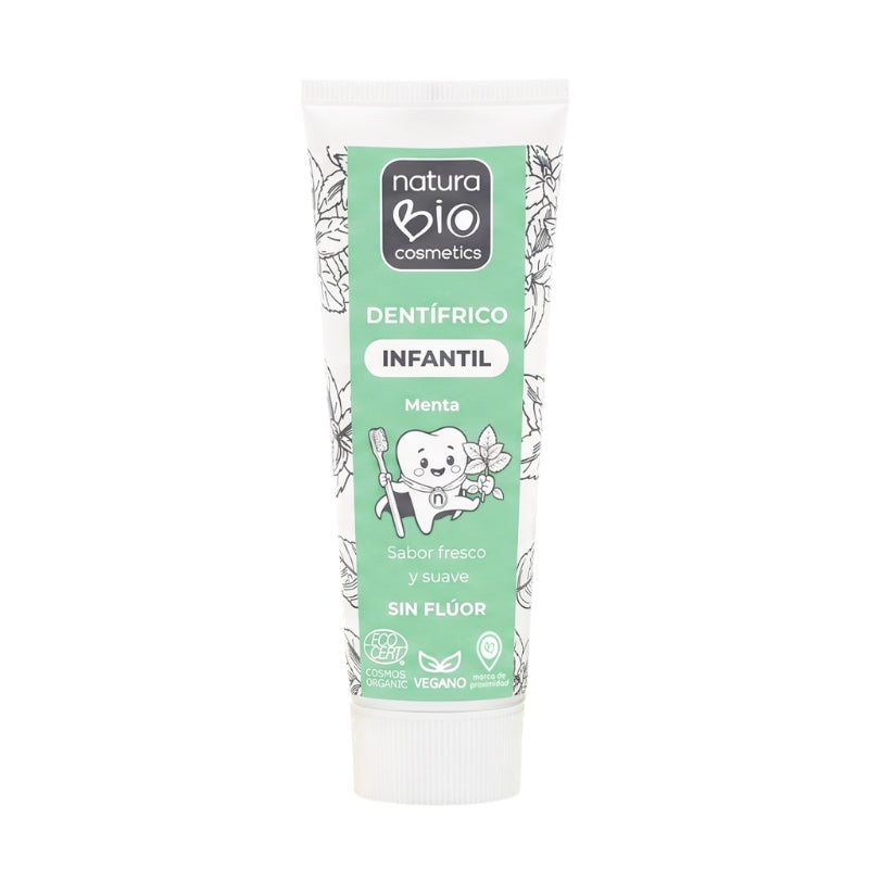 Dentífrico infantil con fluor menta Naturabio 75 ml
