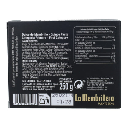 Carne de Membrillo Artesana Etiqueta Oro La Membrillera 250 g