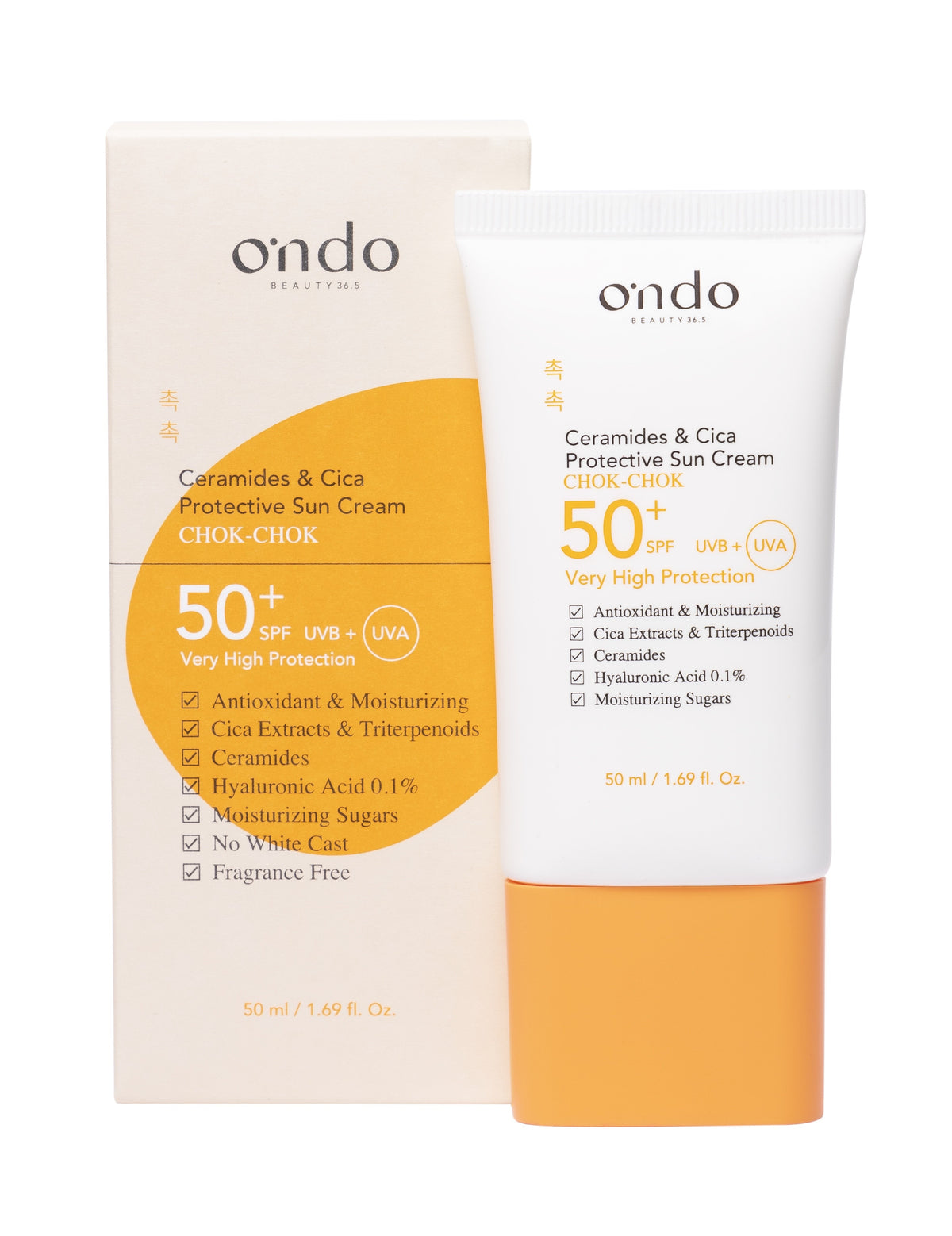 Ceramides & Cica Protective Sun Cream Ondo Beauty 36.5