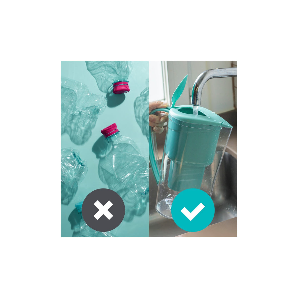 Jarra Verde Alkanatur Drops con 1 filtro Zeolita Clinoptilolita