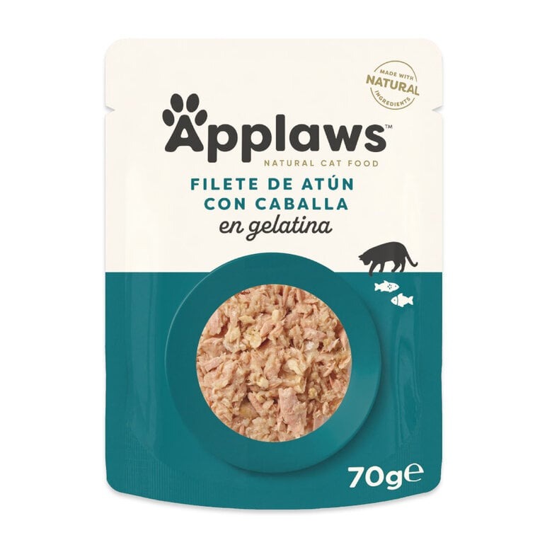 Comida húmeda para gatos Sobre Filete de atún y caballa en gelatina 70 g