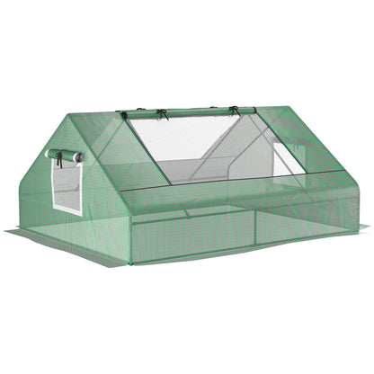 Invernadero Pequeño Outsunny Acero, Pe Verde 180x140x80 Cm_0