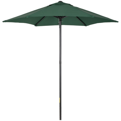 Sombrilla De Jardín Outsunny Aluminio, Poliéster Verde 196x196x204 Cm_0