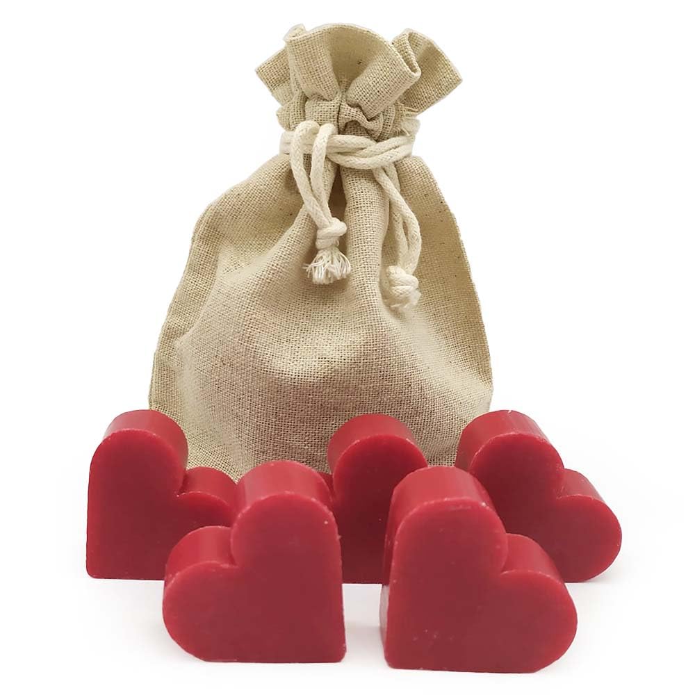 25 Jabones Aromáticos Con Forma De Corazón - Detalle Para Invitados De Eventos - Jabón Glicerina Con Aroma A Frambuesa_4