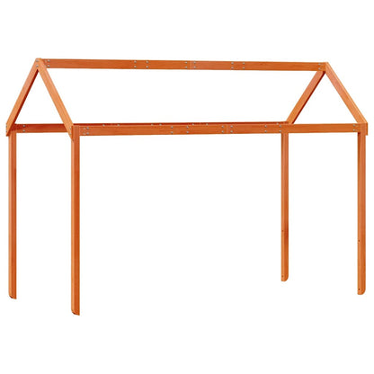 Techo De Cama Infantil Madera Maciza Marrón 207x80,5x151,5 Cm_0