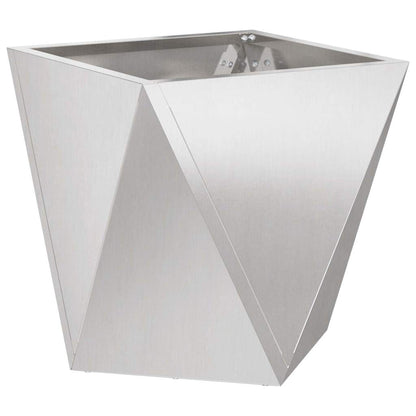 Jardinera Plateado 50 X 50 X 50 Cm Acero Inoxidable_0