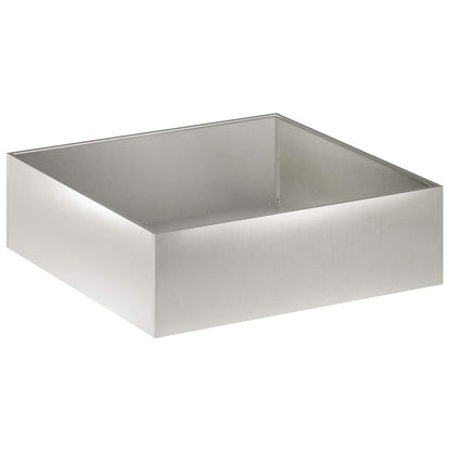 Macetero De Jardín Plateado 80 X 80 X 30 Cm Acero Inoxidable_0