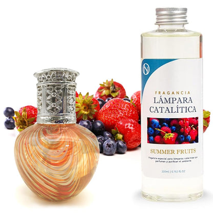 Lámpara Catalítica Orange Waves + Fragancia Summer Fruits 200 Ml - Elimina Malos Olores, Impurezas Y Perfuma_0