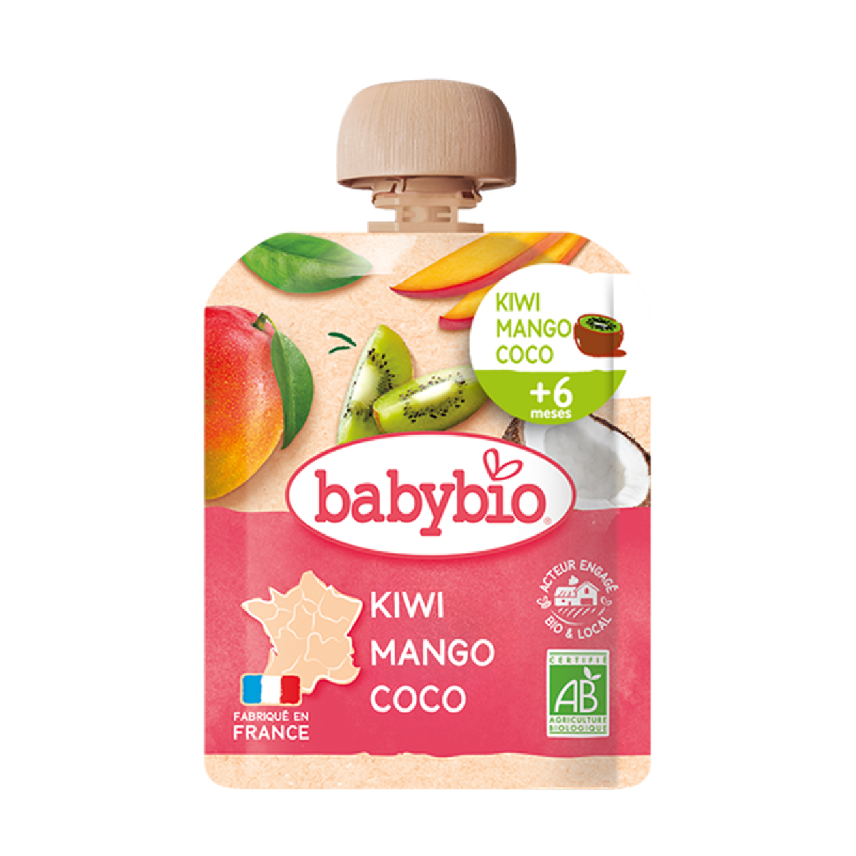 Pack Mix de Pouches frutas Bio (a partir de 6 meses) babybio
