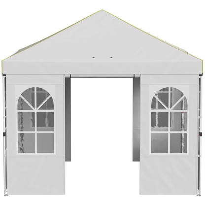 Carpa Plegable Outsunny Tela Oxford, Metal Blanco 293x293x272 Cm_3