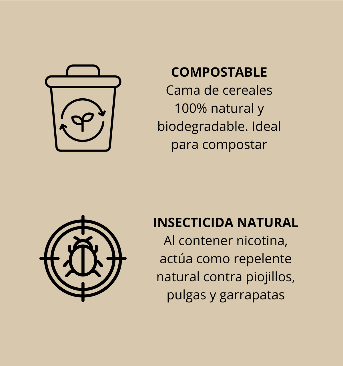 Cama para Aves en Pellet con Tabaco Natural - Antiparasitario, Absorbente y Compostable - 100% Natural - 17kg_4