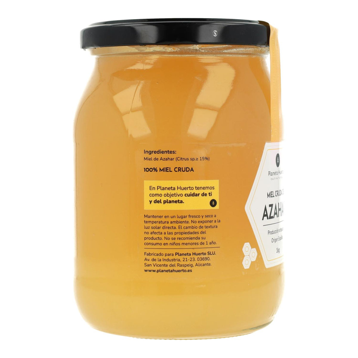 Miel Cruda de Azahar Planeta Huerto 1 Kg