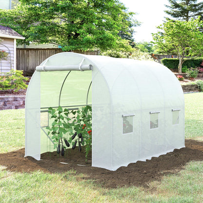 Cubierta De Invernadero Outsunny Polietileno Blanco 300x200x200 Cm 845-382v03wt_1