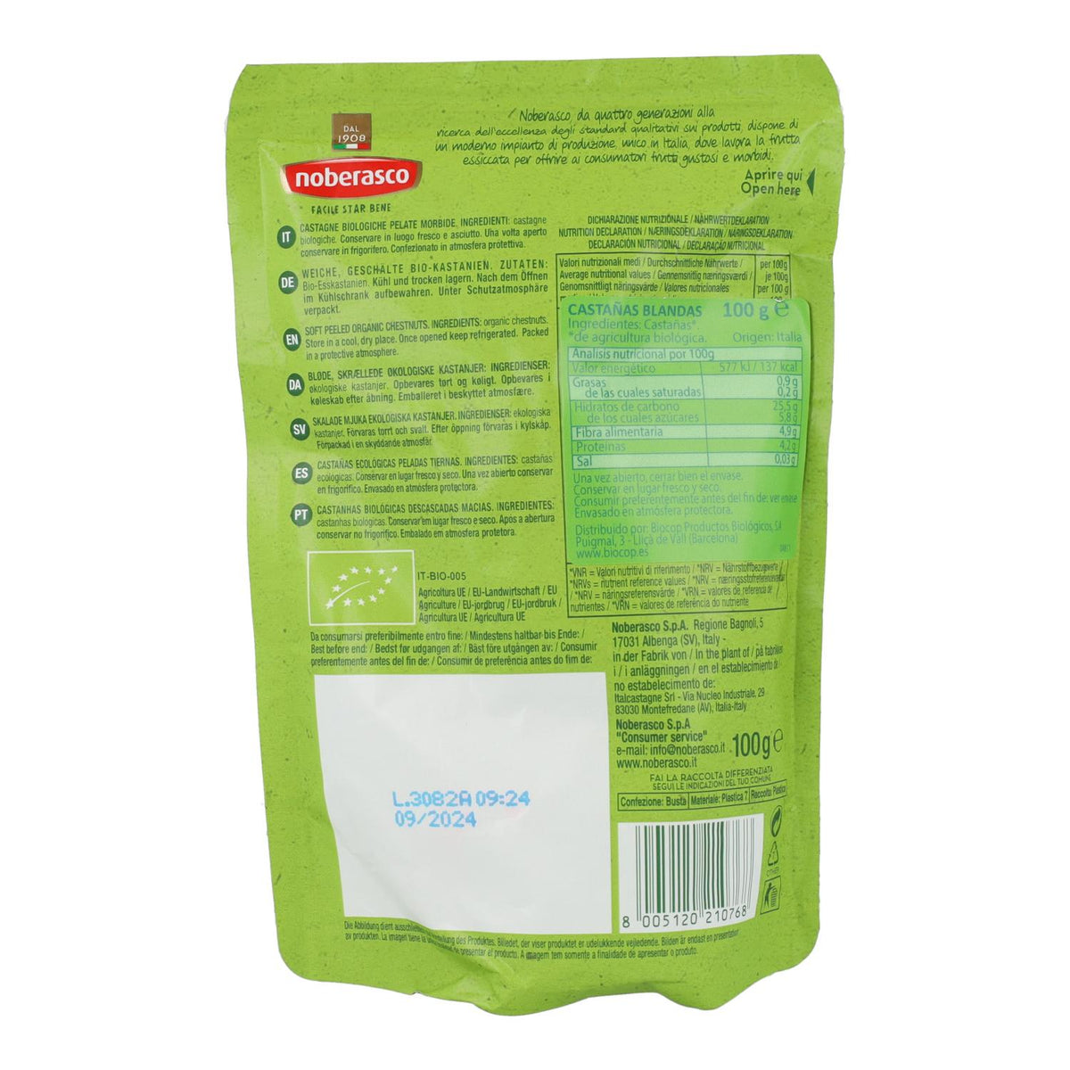 Castañas blandas Noberasco 100 g