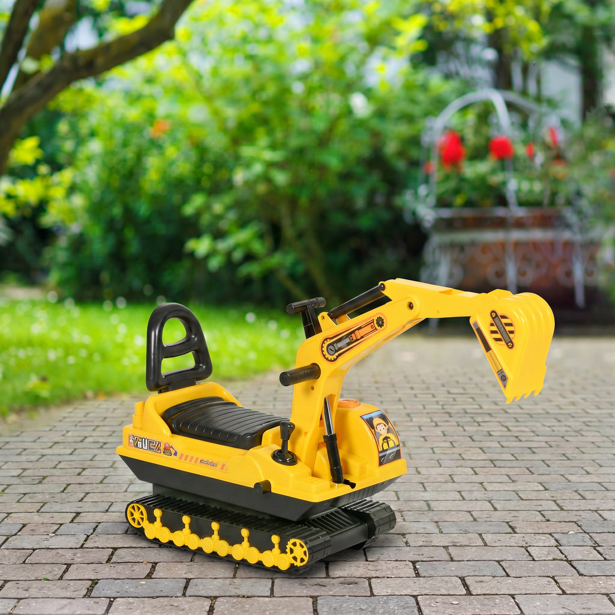 Tractor Infantil Homcom Pp, Abs Amarillo 78x24x58.5 Cm_1