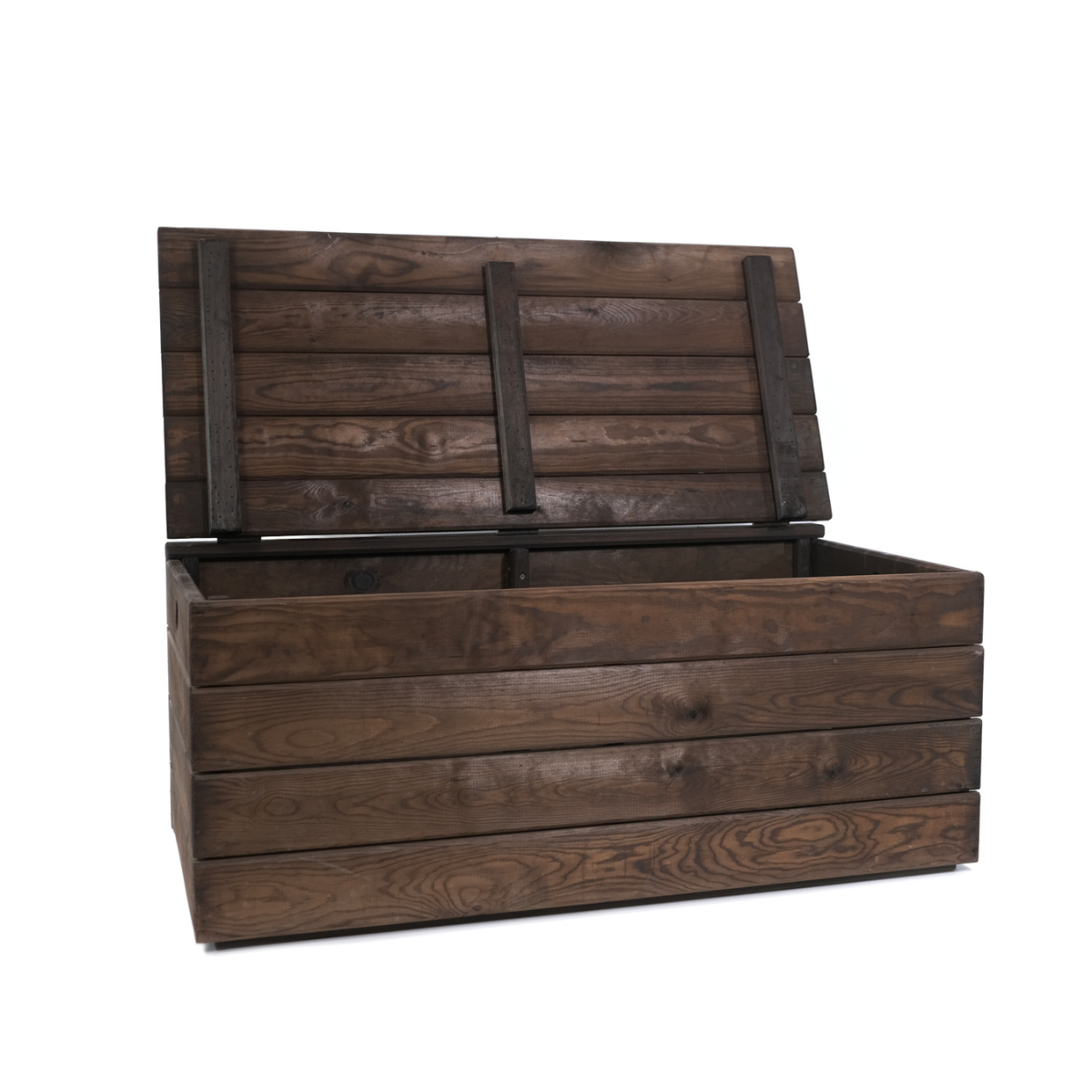 Baúl De Madera Takura Envejecida Con Estilo Japonés Vidahuerto 100x50x40 Cm._4