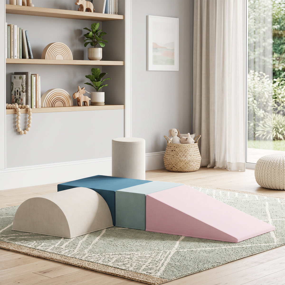 Bloques De Espuma Aiyaplay Terciopelo, Espuma Pu 30d Multicolor 61x40.6x60 Cm_1