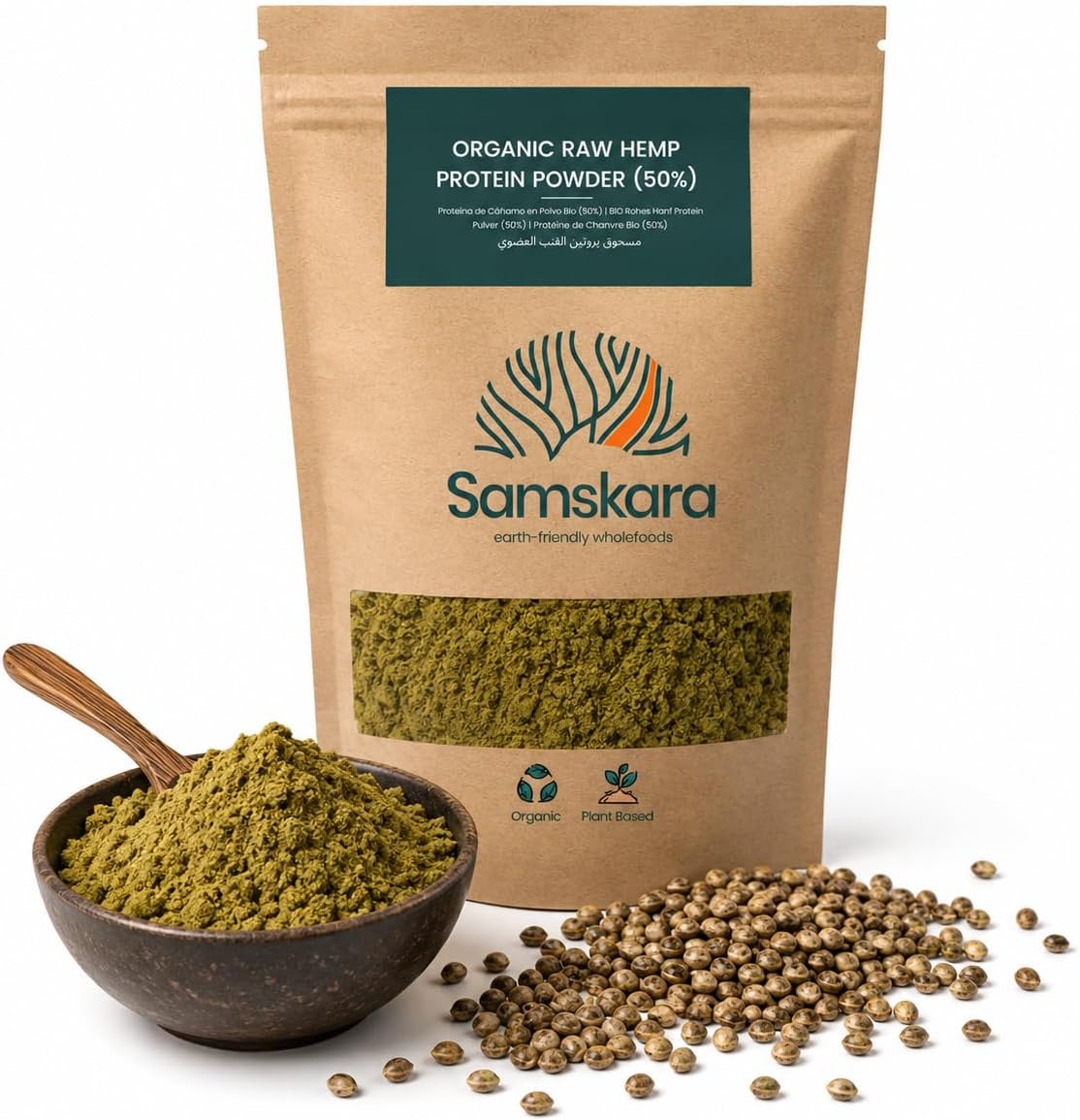 Proteína De Cáñamo Bio - 5kg | Proteína Vegetal Ecológica Vegana Para Batidos Y Repostería, Sin Azúcares Añadidos_0