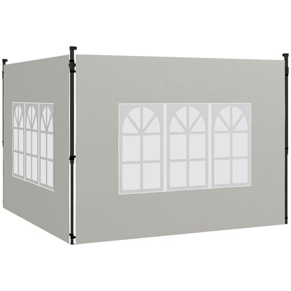 Paredes Laterales Outsunny Pe Blanco 293x193 Cm_0