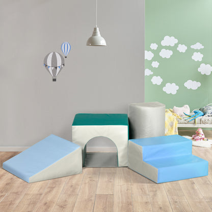 Juego De 4 Bloques De Espuma Homcom Pu, Epe Multicolor 150x50x39 Cm_1