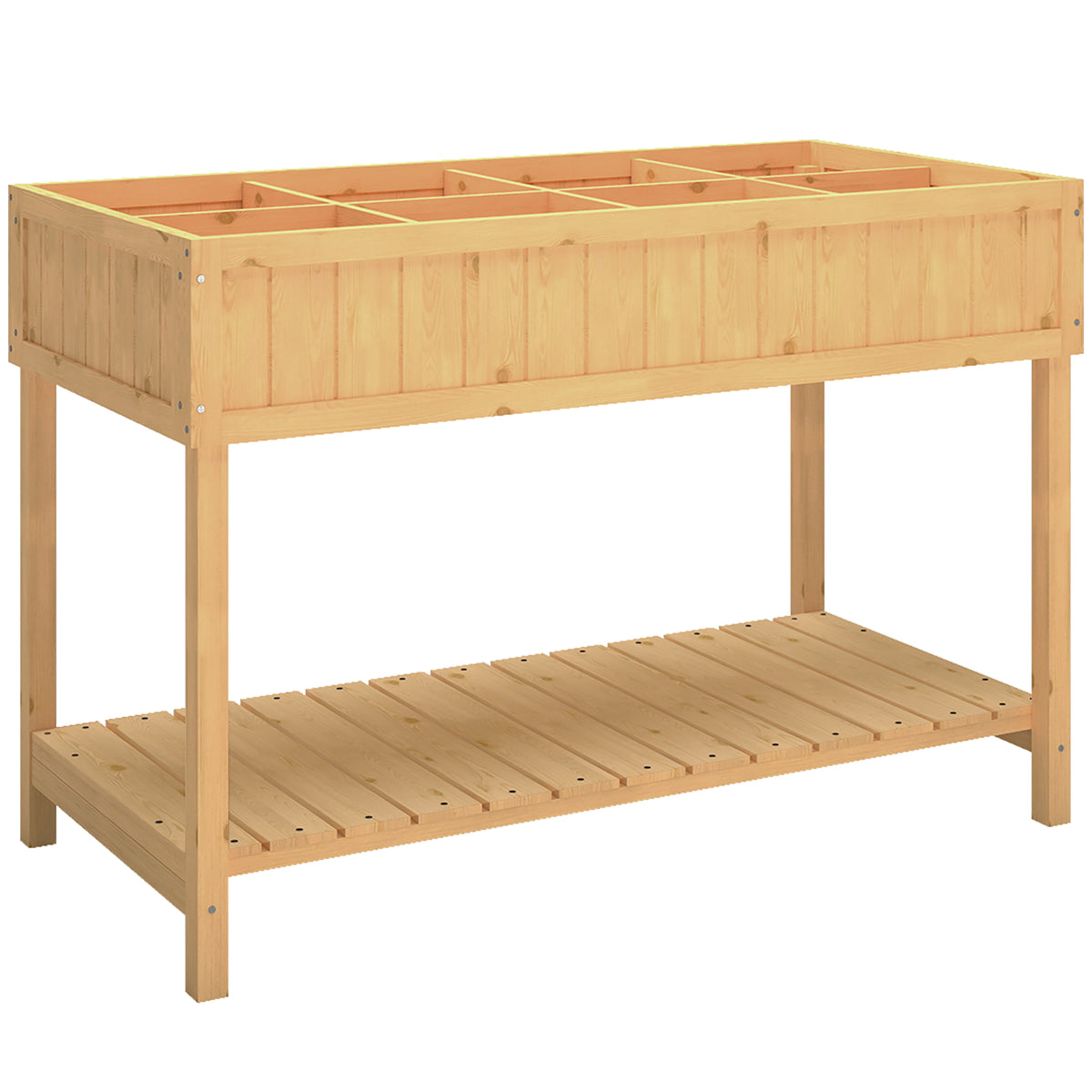 Huerto Urbano Outsunny Madera De Abeto Madera Natural 110x46x76 Cm_0