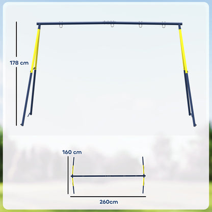 Estructura Columpio Infantil Aiyaplay Acero Azul 260x160x178 Cm_2