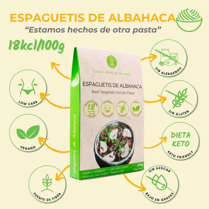 Espaguetis konjac albahaca The Konjac Shop 270g