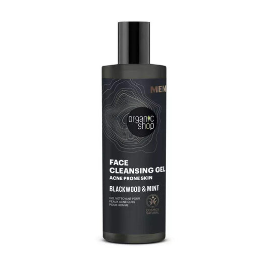 Gel limpiador para piel acneica corteza de roble y menta, Organic Shop 200 ml