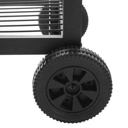 Barbacoa Carbón Rectangular Acero Negro 107 X 58 X 94 Cm Ldk Garden