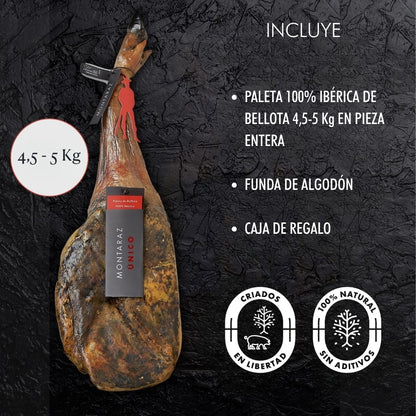 Paleta 100% Iberica De Bellota | Curación 24 Meses | Pieza Entera De 4,5-5 Kg | 100% Natural_2