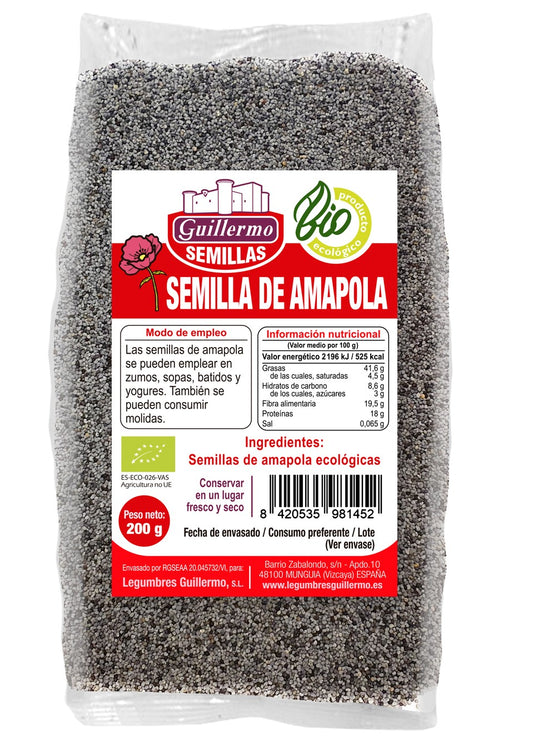 Semillas De Amapola Bio - 200 G_0