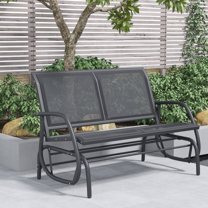 Banco Balancín Outsunny Black 120x70x85 Cm Metal_1