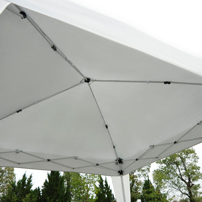 Carpa Plegable Outsunny Blanco 240x240x250cm Tela Oxford Acero_4