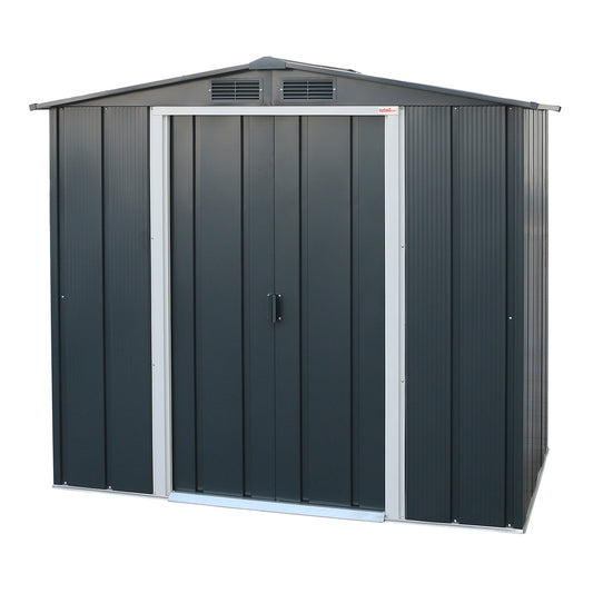 Duramax - Caseta Cobertizo Jardín - Eco Denia 6x4 - Metal - Gris Antracita_0