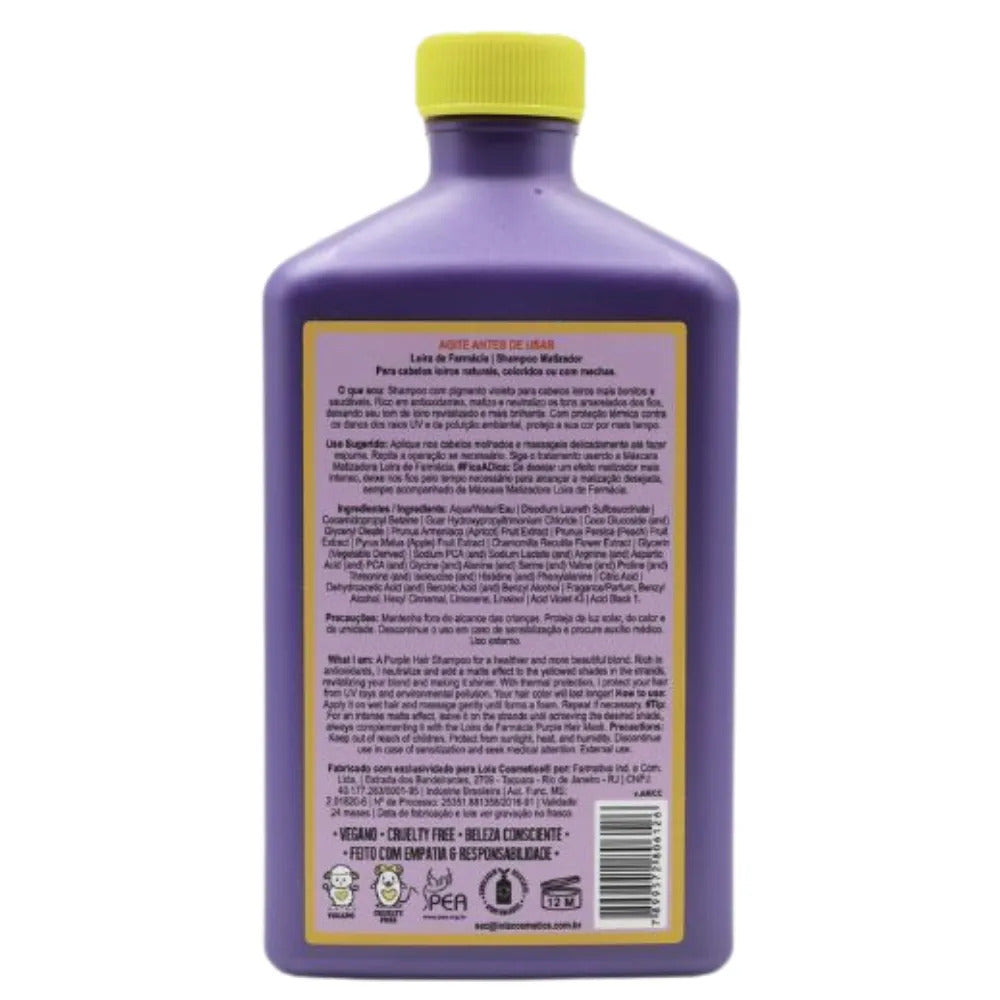 Champú Matizador Loira De Farmácia Lola Cosmetics 250ml_1