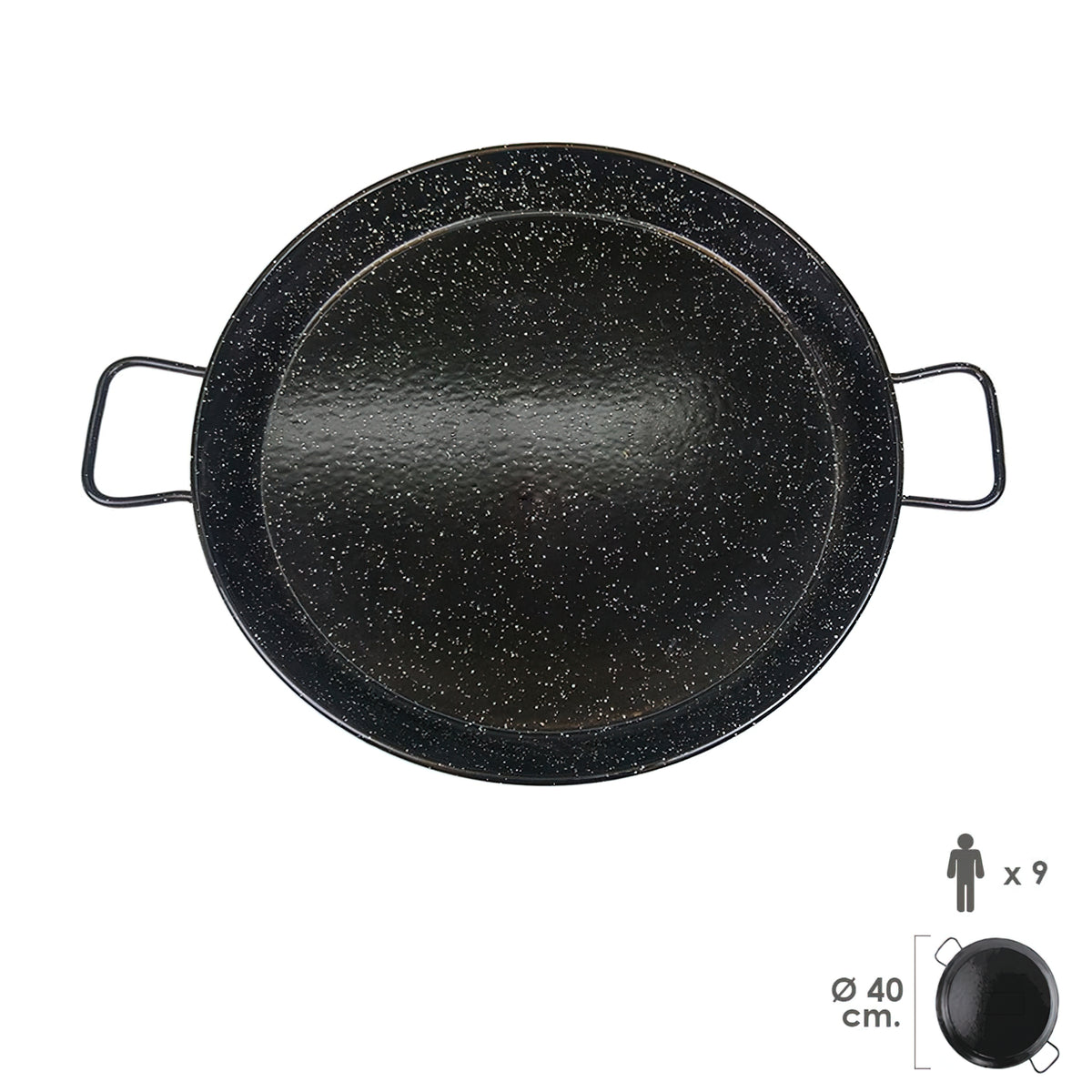 Paellera Valenciana esmaltada 9 personas 40 cm_0