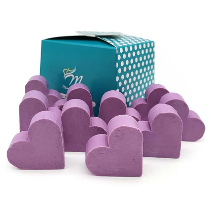 25 Jabones Aromáticos Con Forma De Corazón - Detalle Para Invitados De Eventos - Jabón Glicerina Con Aroma A Lavanda_3