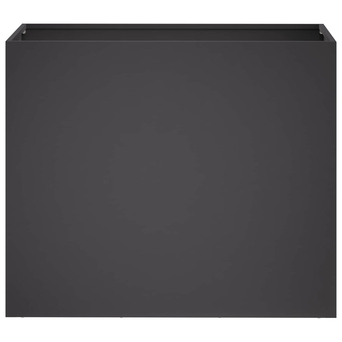 Macetero De Jardín Negro 60 X 30 X 40 Cm Acero Laminado En Frío_2