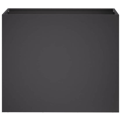 Macetero De Jardín Negro 60 X 30 X 50 Cm Acero Laminado En Frío_2