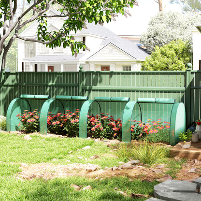 Invernadero Pequeño Outsunny Pe, Acero Verde 395x100x80 Cm 845-234v03gn_1