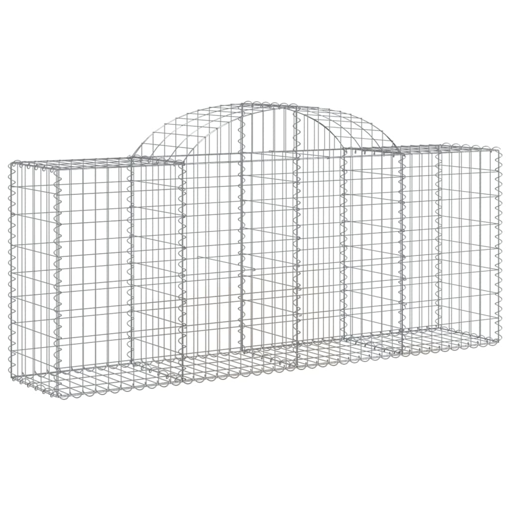 Cestas De Gaviones 30 Uds Forma De Arco Hierro 200x50x80/100 Cm_2