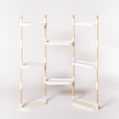 Soporte Modular Citysens De 8 Bandejas – Blanco, Polipropileno 100% Reciclado Y Madera Ecológica Pefc_5