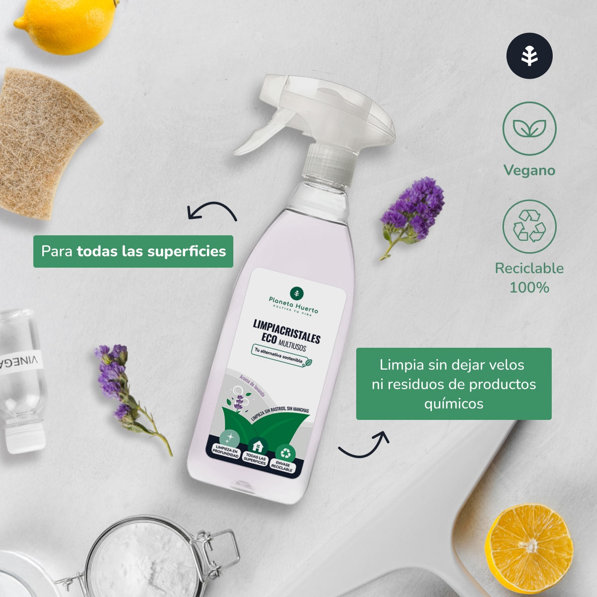 Limpiacristales Y Multiusos Eco Planeta Huerto 750ml