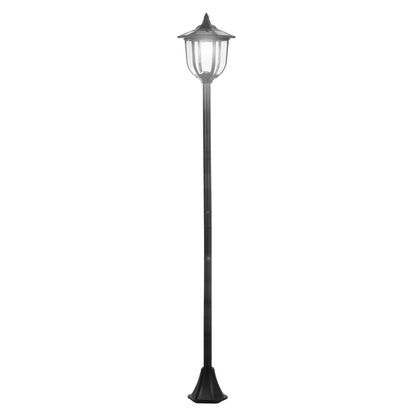 Farola Solar Exterior Outsunny Negro Ø26,5x177 Cm Plástico Abs_0