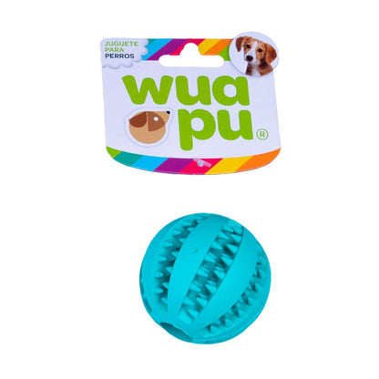 3 Pelotas Para Perro Dental De 6cm En Colores Surtidos, Con Estrias Y Hueco Interior Para Premios_3