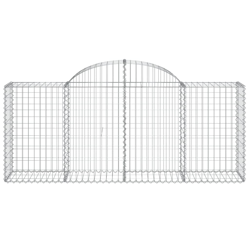 Cestas De Gaviones 9 Uds Forma De Arco Hierro 200x50x80/100 Cm_3