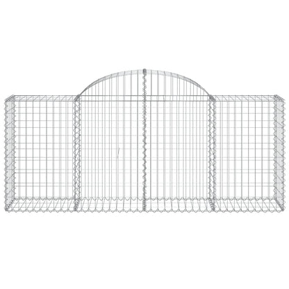 Cestas De Gaviones 9 Uds Forma De Arco Hierro 200x50x80/100 Cm_3