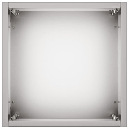 Macetero De Jardín Plateado 20 X 20 X 75 Cm Acero Galvanizado_3