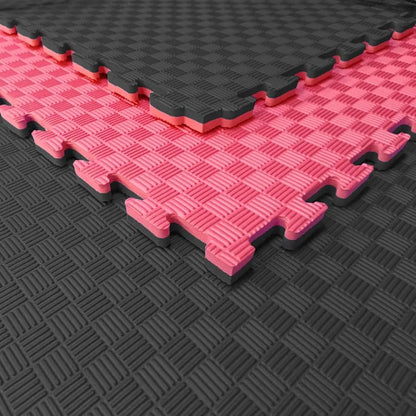 Tatami Puzzle Eva Para Suelo Infantil 1x1m X25mm Rojo - Negro Pack Ahorro 10 Unidades_4