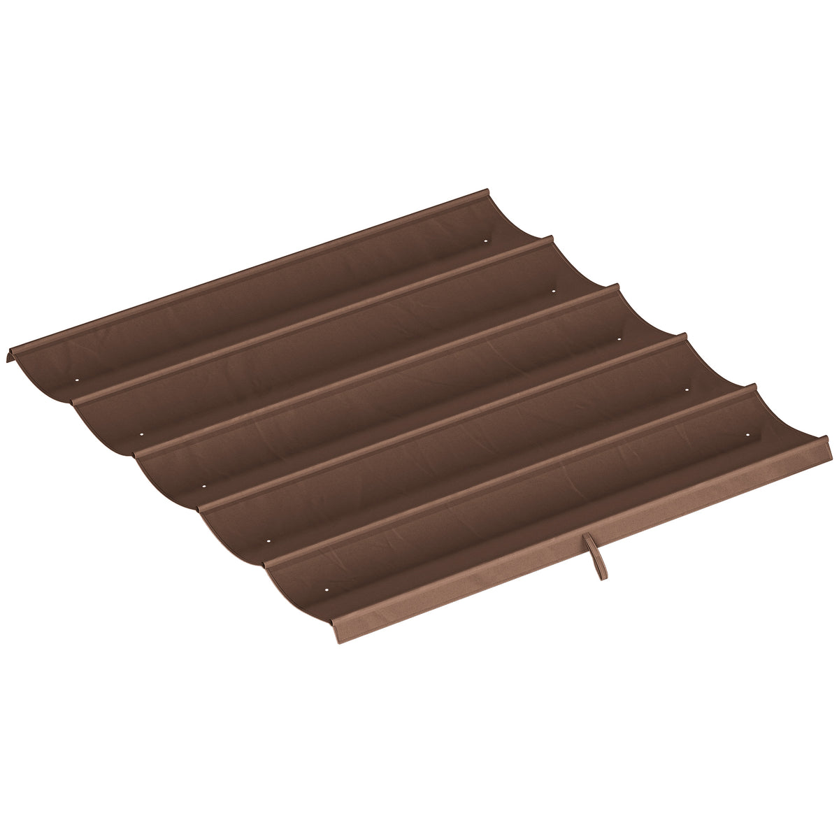Cubierta Para Pérgola Outsunny Tela Poliéster Café 250x255x6 Cm_1